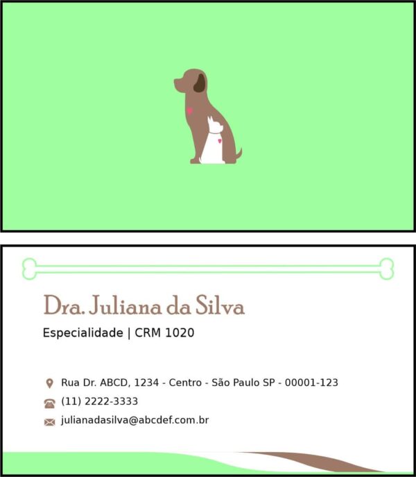 Cartão de Visitas Veterinário Graz Cartão de Visitas Veterinário Graz
