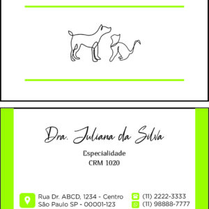 Cartão de Visitas Veterinário Leobens