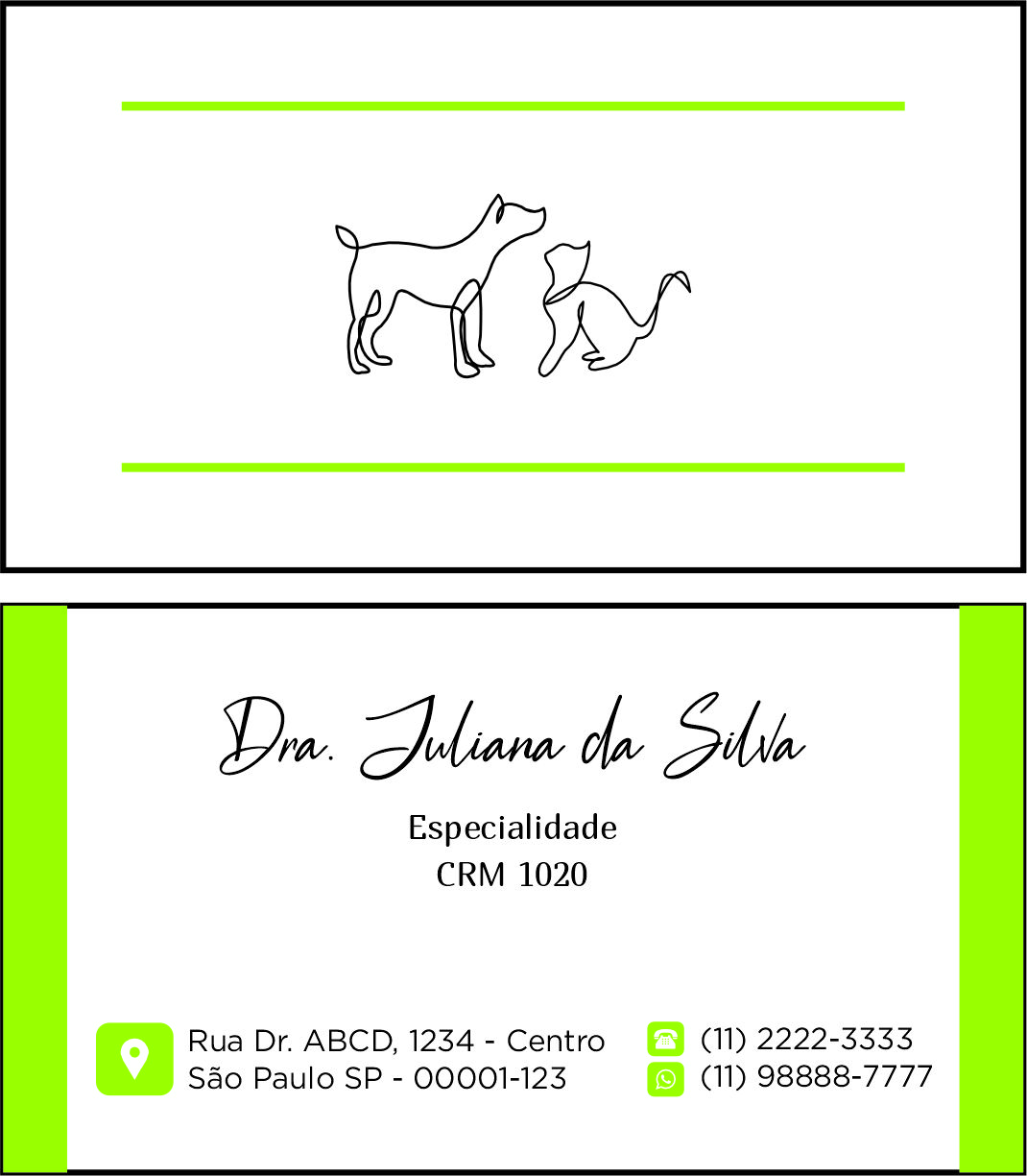 Cartão de Visitas Veterinário Leobens