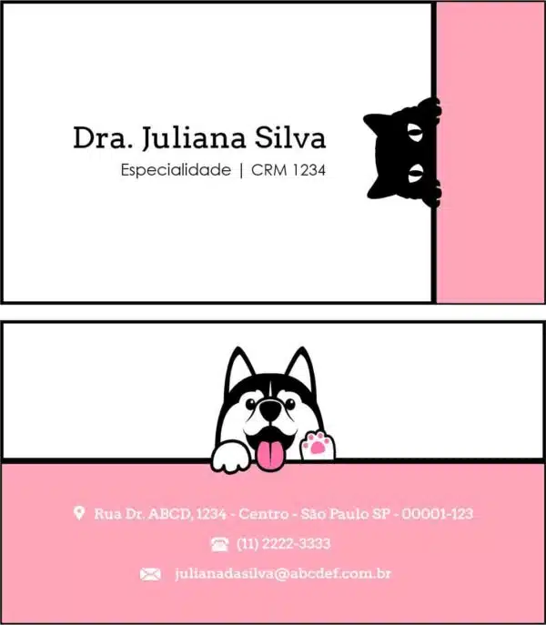 Cartão de Visitas Veterinário Horn Cartão de Visitas Veterinário Horn