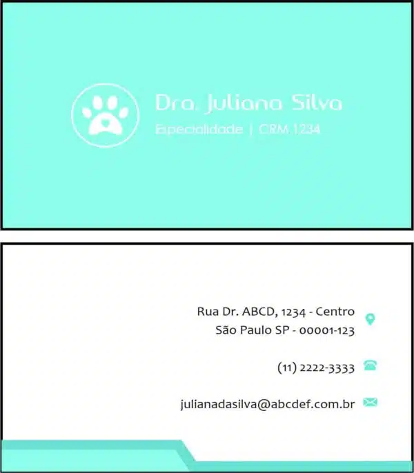 Cartão de Visitas Veterinário Traun Cartão de Visitas Veterinário Traun