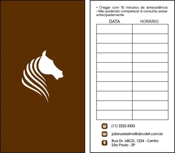 Cartão de Agendamento Veterinário Kufstein Cartão de Agendamento Veterinário Kufstein