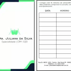 Cartão de Agendamento Endocrinologista Ottawa