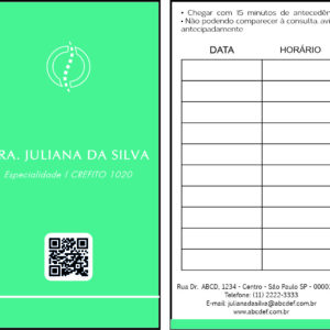 Cartão de Agendamento Fisioterapia Esparta