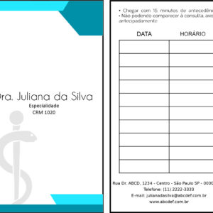 Cartão de Agendamento Clínica Geral Assiute