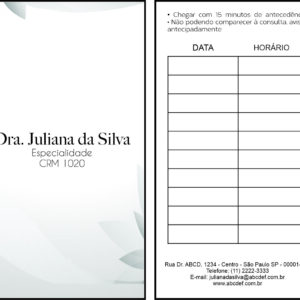 Cartão de Agendamento Clínica Geral Faium