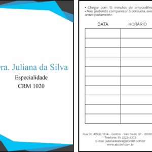 Cartão de Agendamento Gastroenterologia São Petersburgo