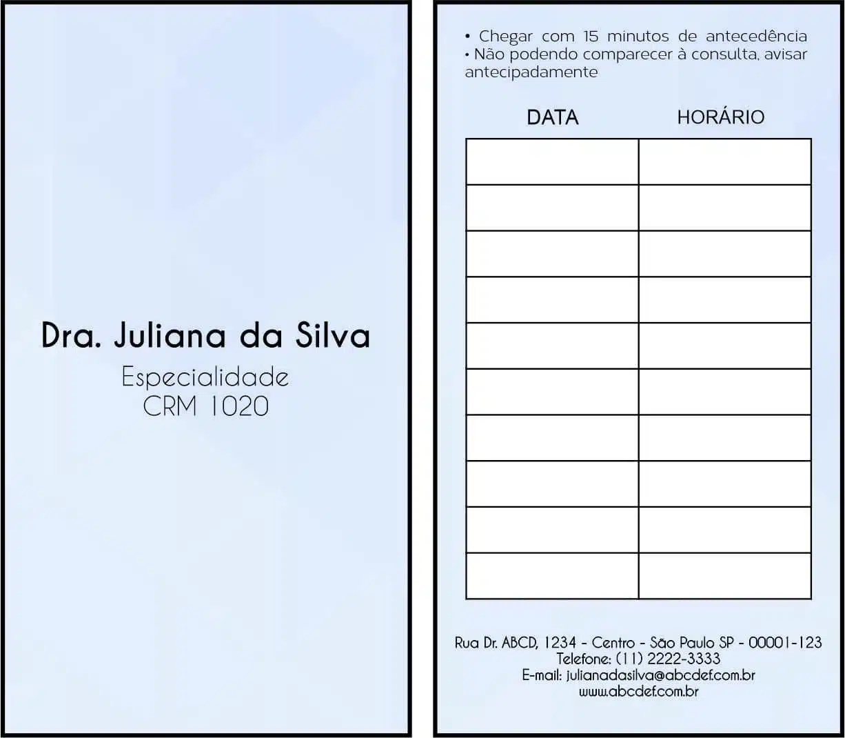 Cartão de Agendamento Oncologia Kyoto