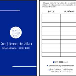 Cartão de Agendamento Otorrinolaringologia Barcelona