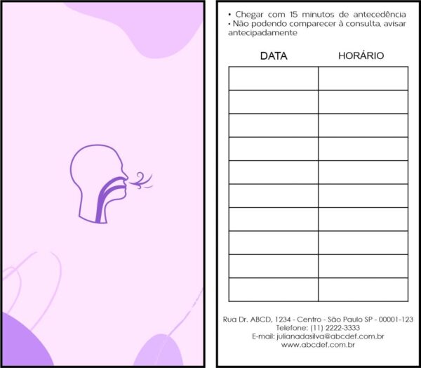 Cartão de Agendamento Pula