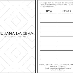 Cartão de Agendamento Clínica Geral Cairo