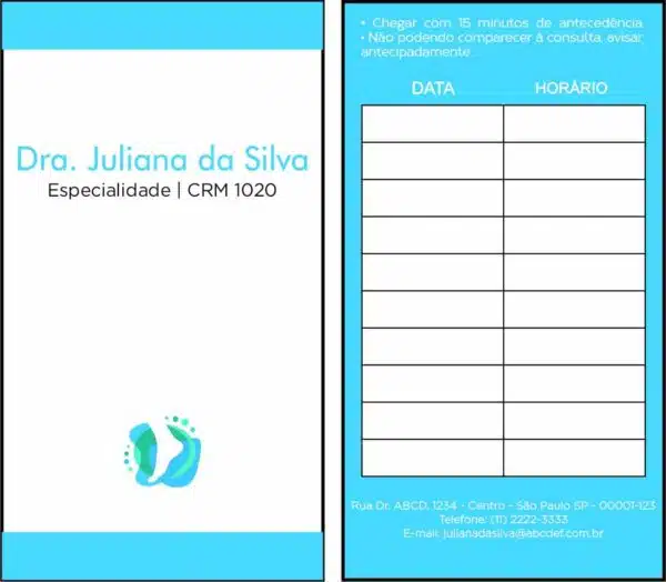 Cartão de Agendamento Ortopedia Pireu Cartão de Agendamento Ortopedia Pireu