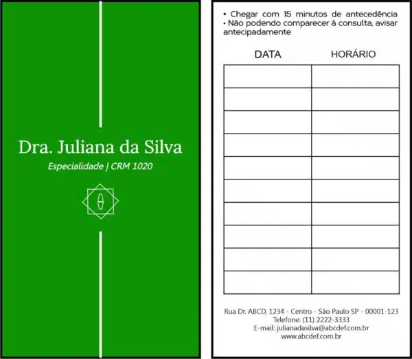 Cartão de Agendamento Ortopedia Tessalônica Cartão de Agendamento Ortopedia Tessalônica