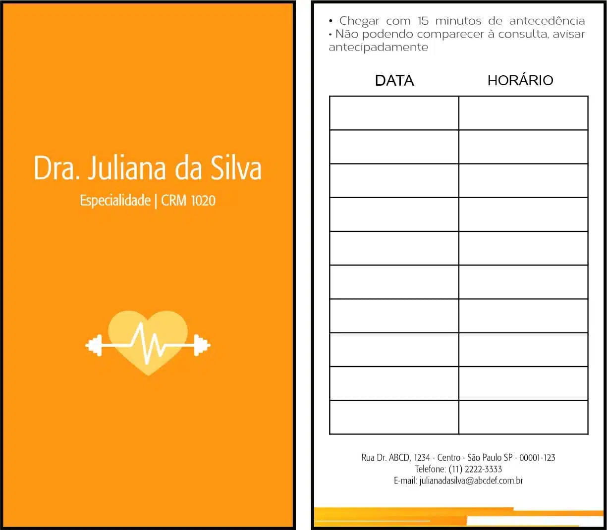 Cartão de Agendamento Performance Budapeste
