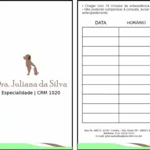 Cartão de Agendamento Veterinário Graz