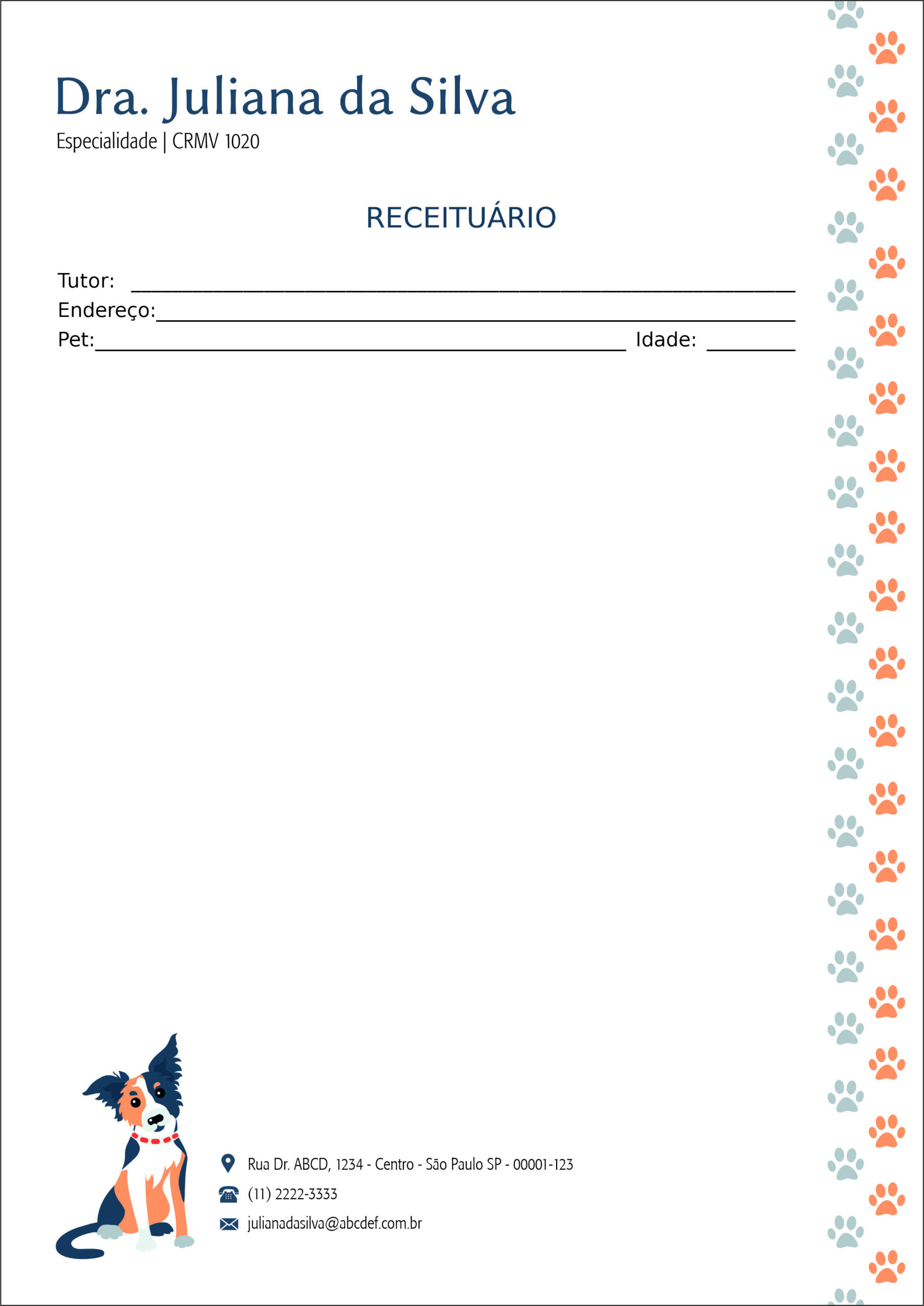 Receituário A4 Veterinário Wels