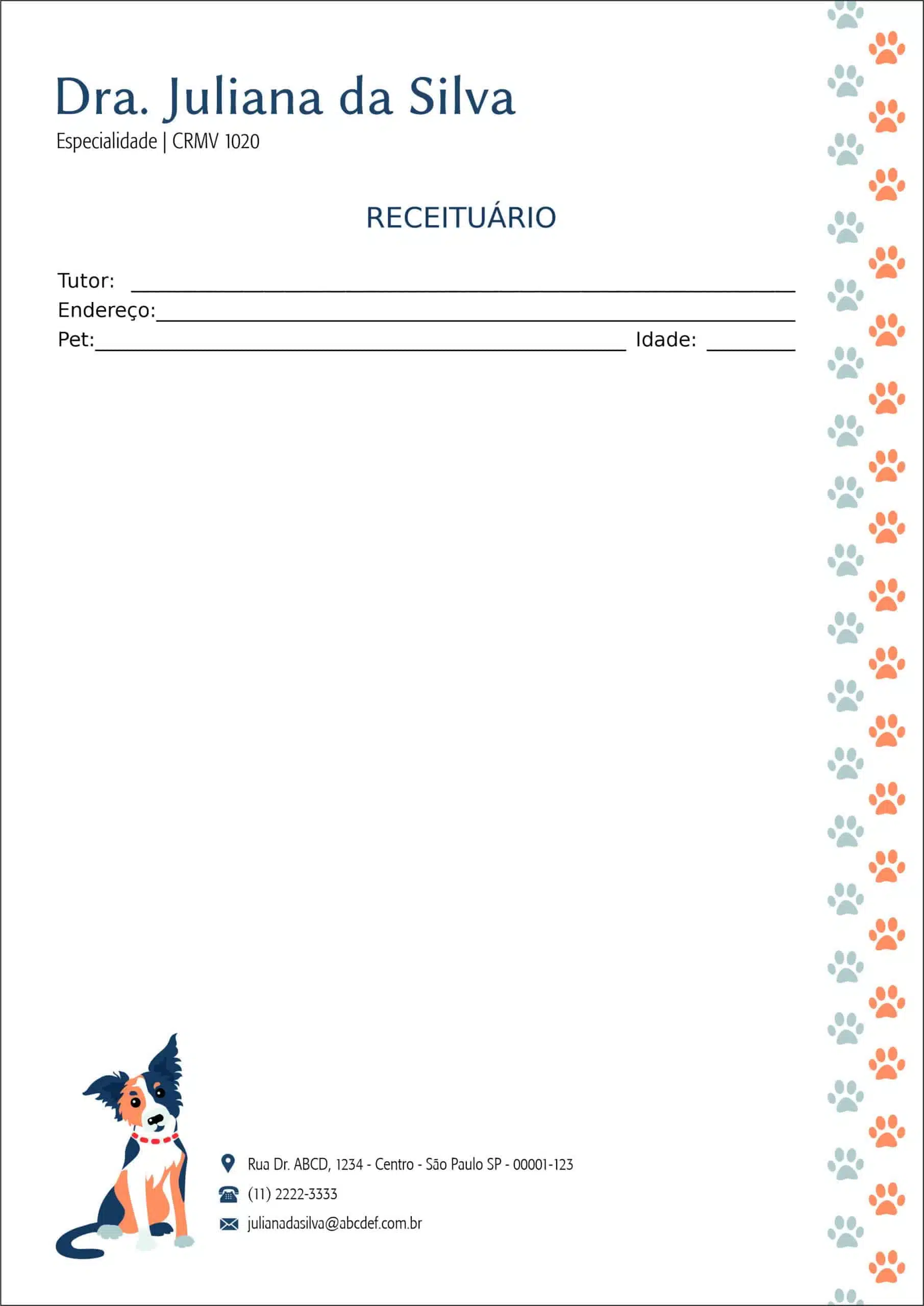 Receituário A4 Veterinário Wels