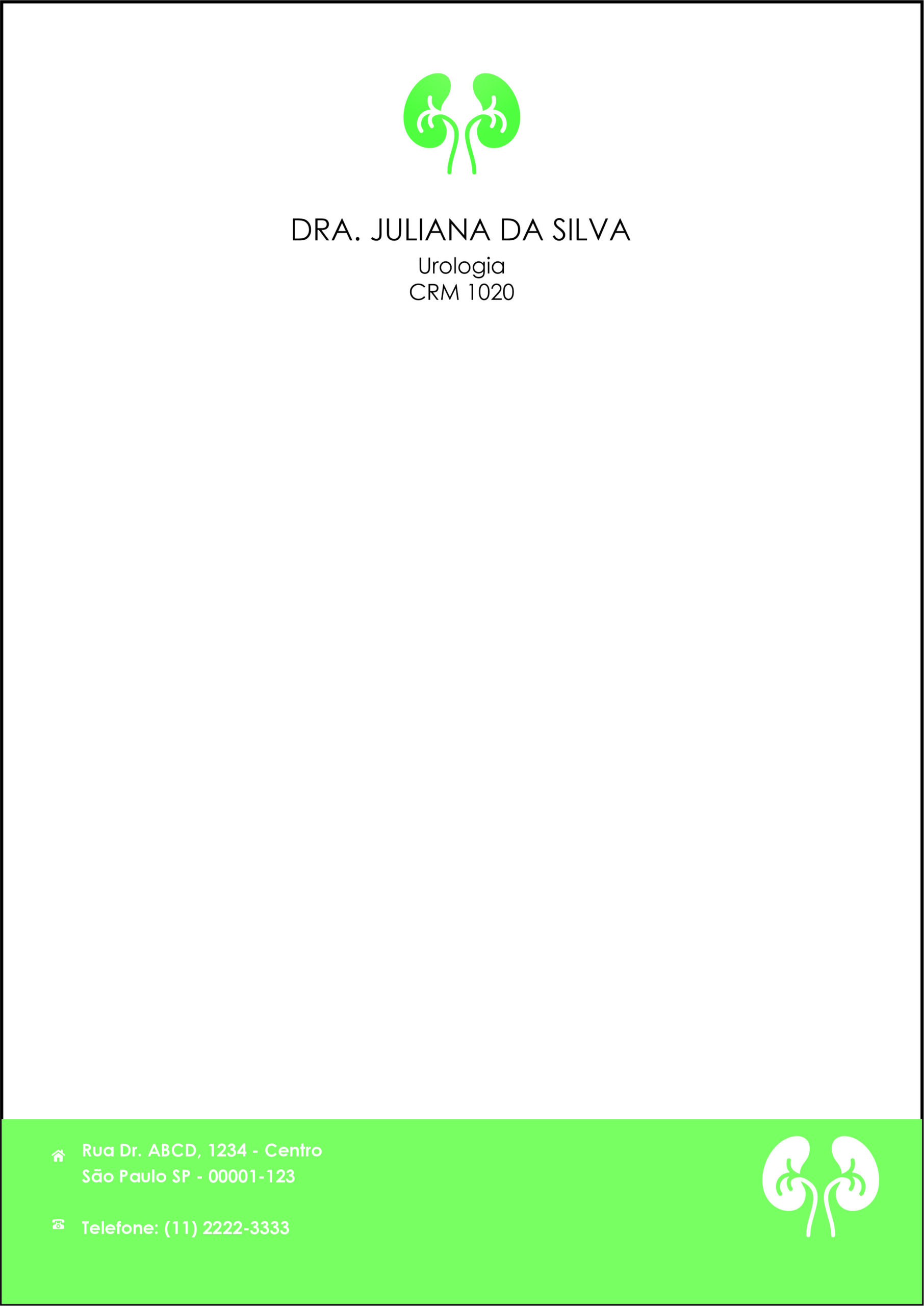 Receituário A4 Urologia Braga