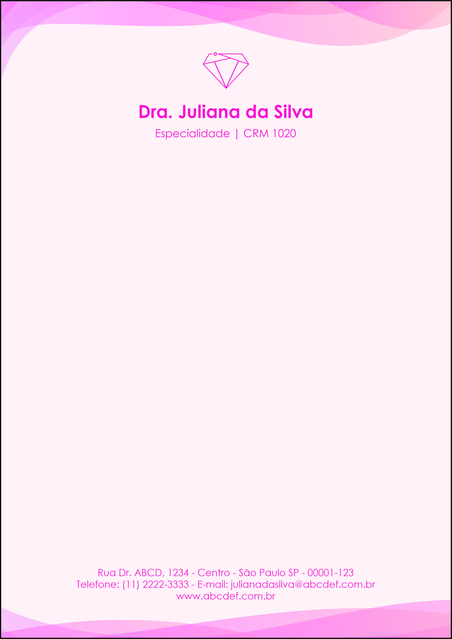 Receituário A4 Ginecologia Miami