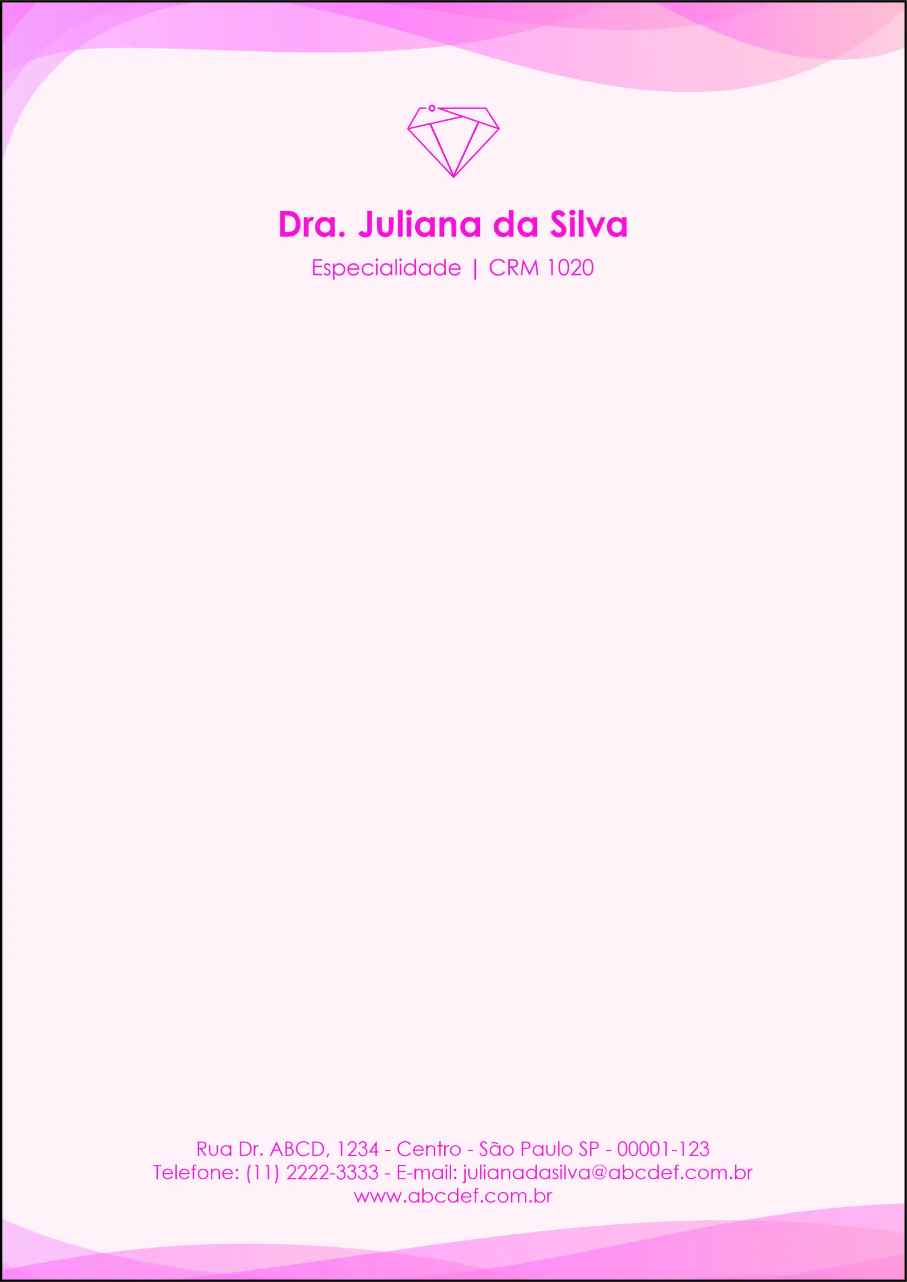 Receituário A4 Ginecologia Miami