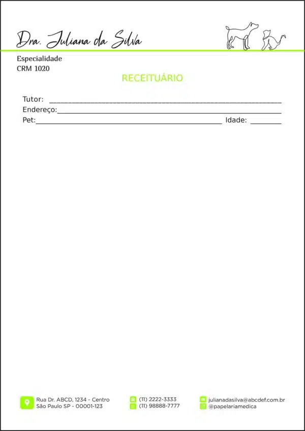 Receituário A4 Veterinário Leobens Receituário A4 Veterinário Leobens