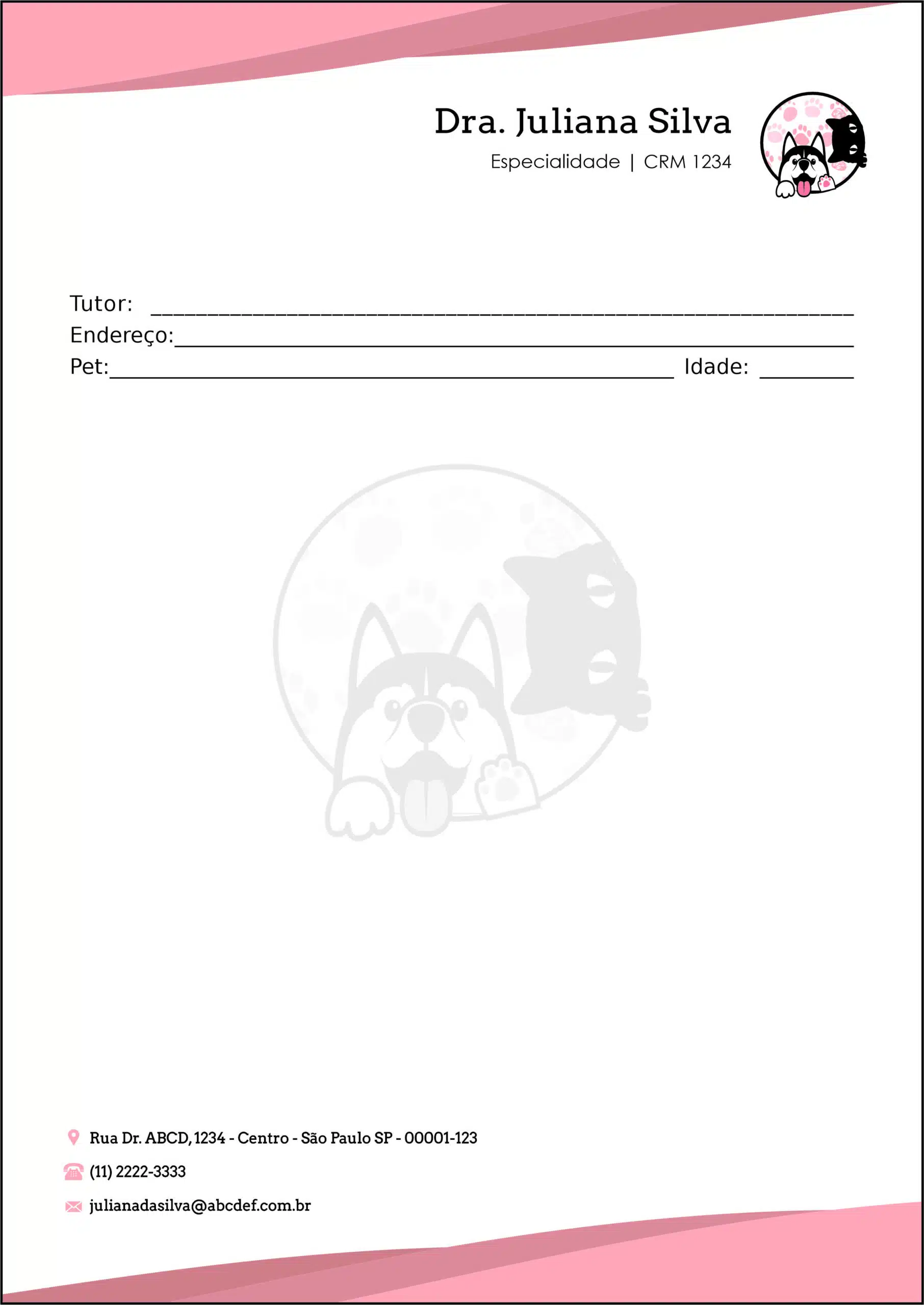 Receituário A4 Veterinário Horn