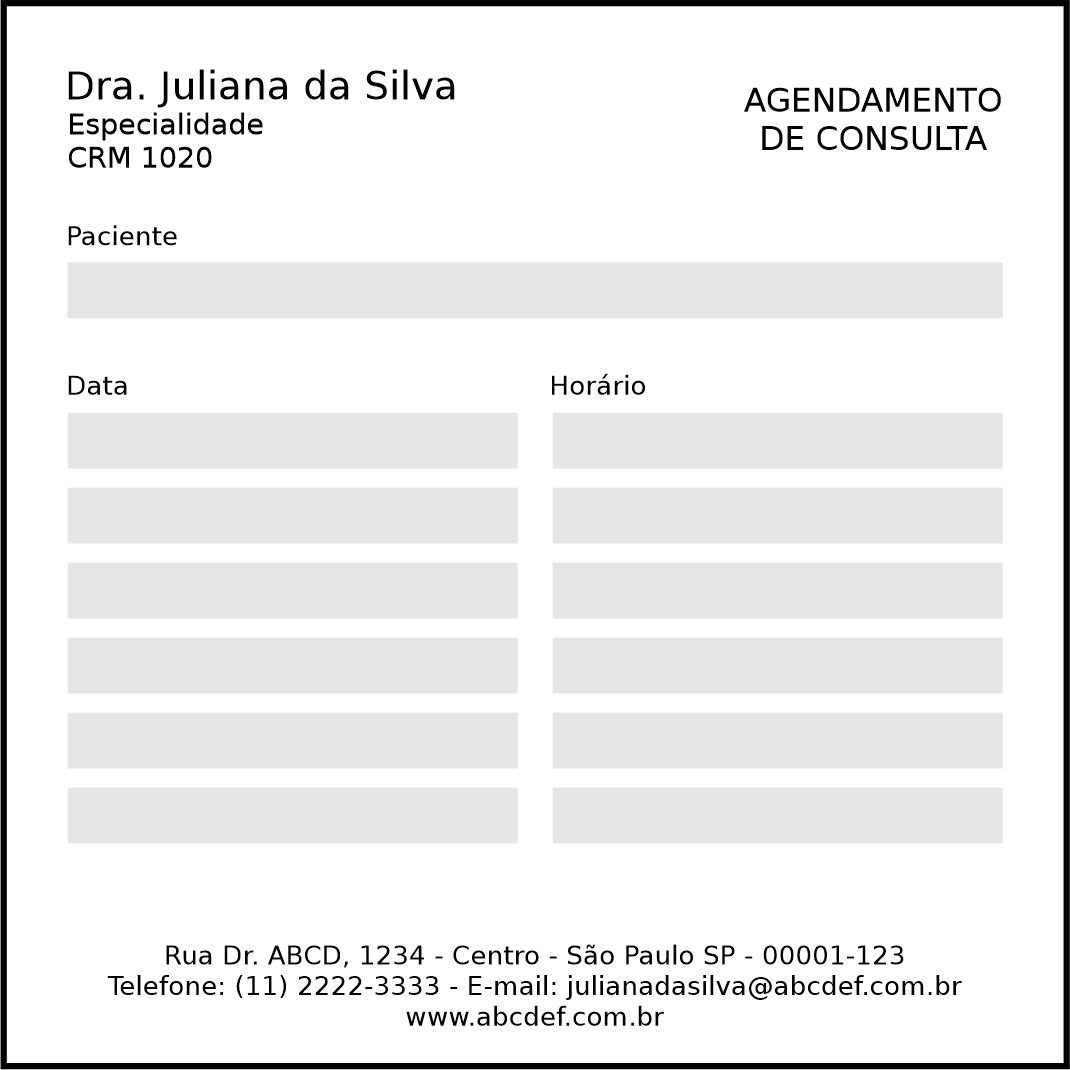 Bloco de Agendamento de Consulta Clínica Geral Minya