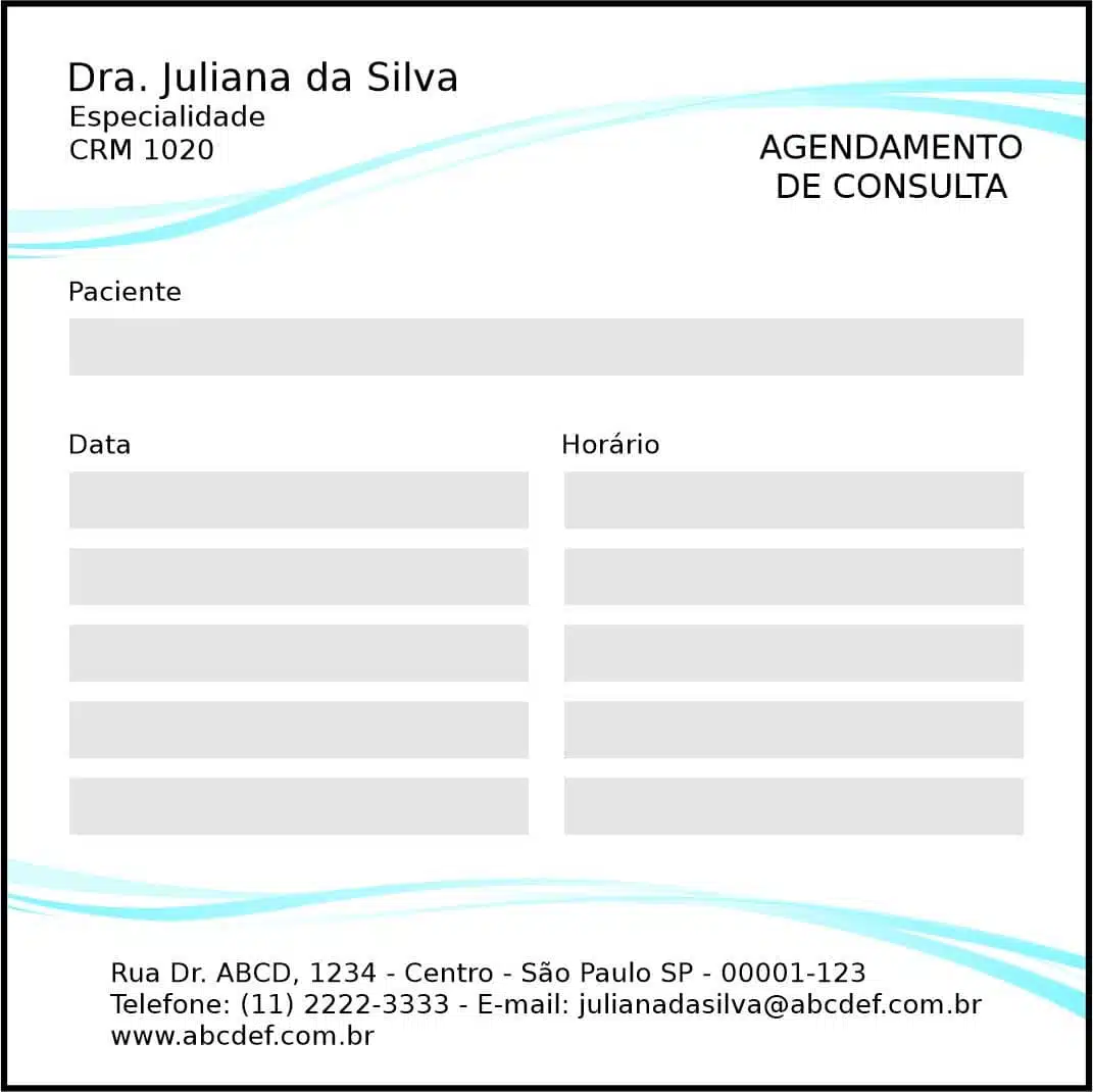Bloco de Agendamento de Consulta Clínica Geral Berenice