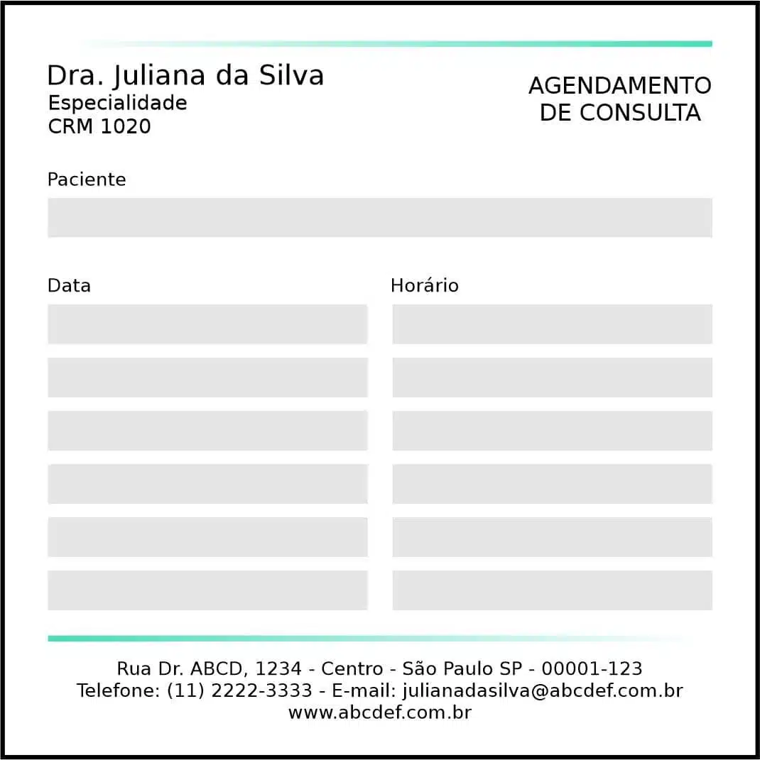 Bloco de Agendamento de Consulta Clínica Geral Sohag