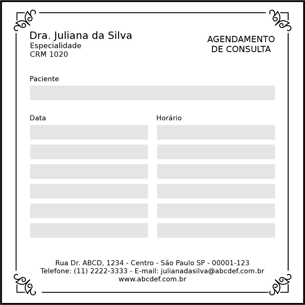 Bloco de Agendamento de Consulta Clínica Geral Tanta