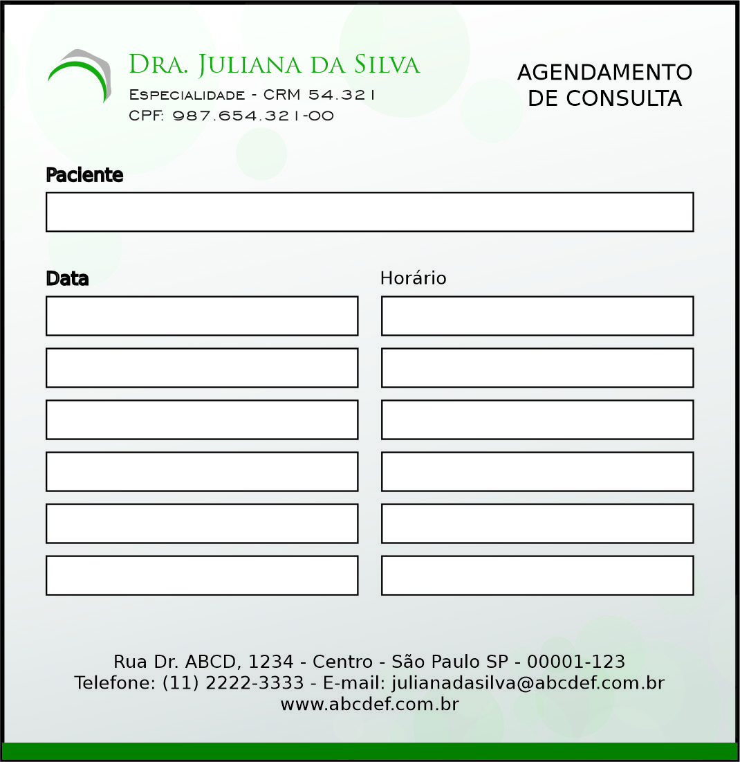 Bloco de Agendamento de Consulta Clínica Geral Porto Fuad