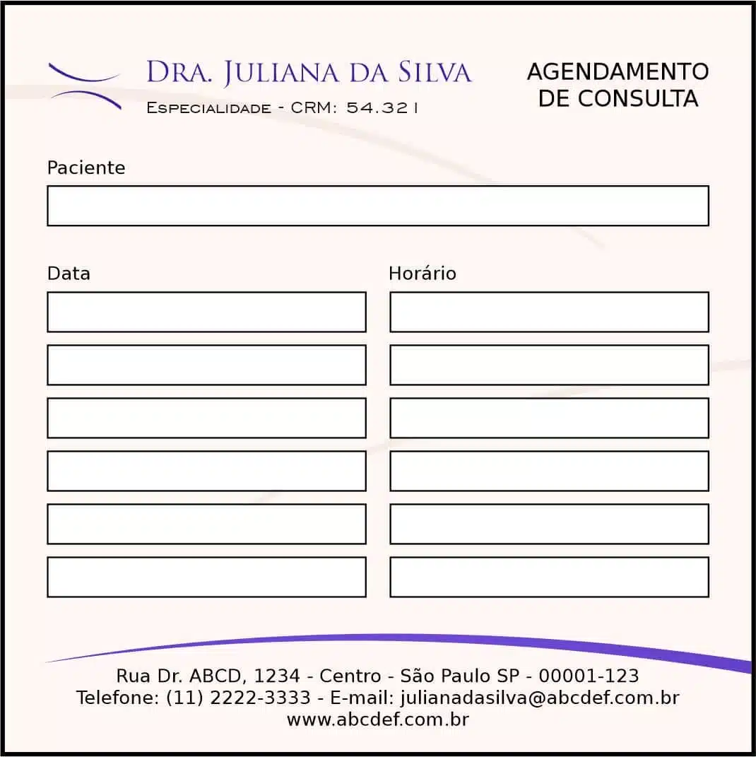 Bloco de Agendamento de Consulta Clínica Geral Rosetta