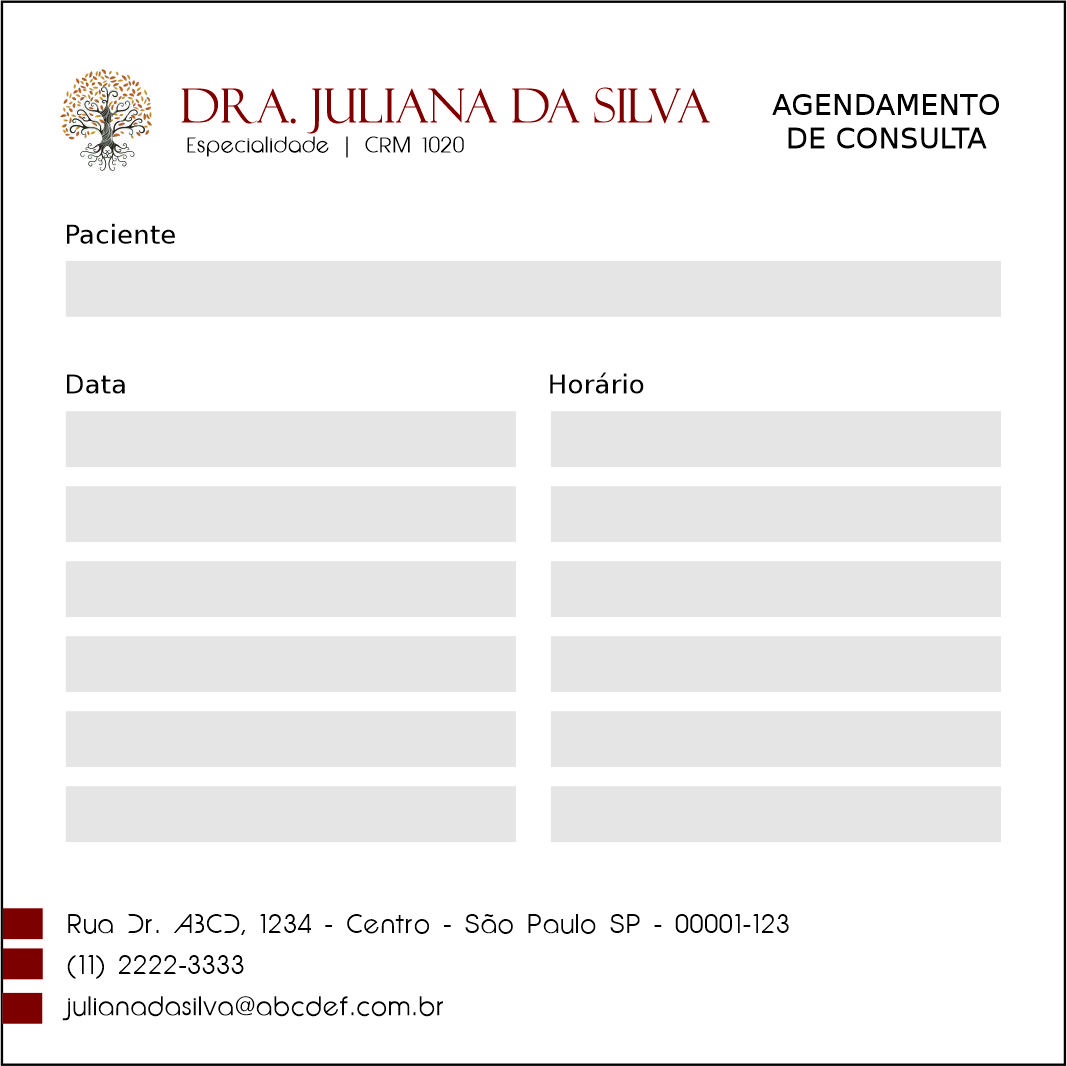 Bloco de Agendamento de Consulta Geriatria Malard