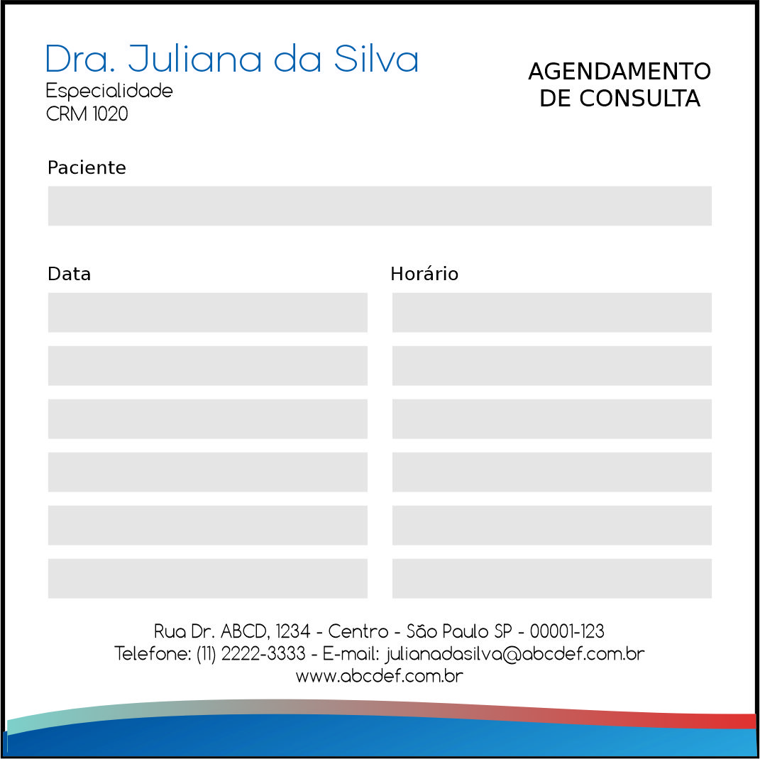 Bloco de Agendamento de Consulta Angiologia e Vascular Bruges