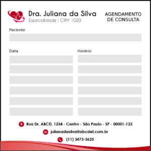 Bloco de Agendamento de Consulta Cardiologista Gouda