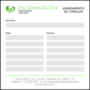 Bloco de Agendamento de Consulta Endocrinologia Winnipeg