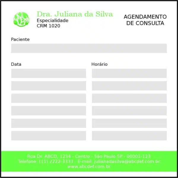 Bloco de Agendamento de Consulta Endocrinologia Quebec Bloco de Agendamento de Consulta Endocrinologia Quebec