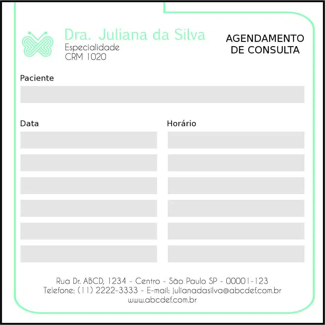 Bloco de Agendamento de Consulta Endocrinologia Vancouver