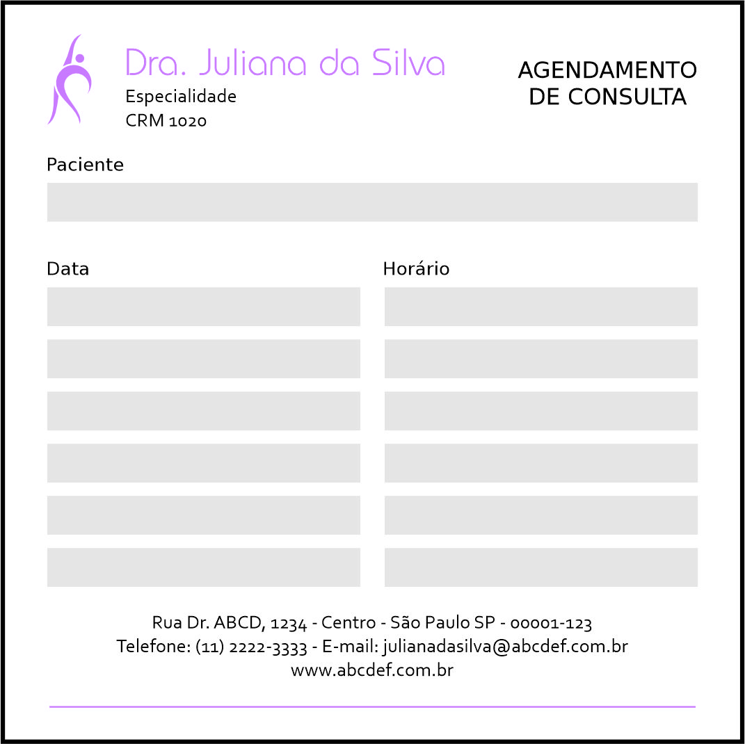 Bloco de Agendamento de Consulta Fisioterapia Troia