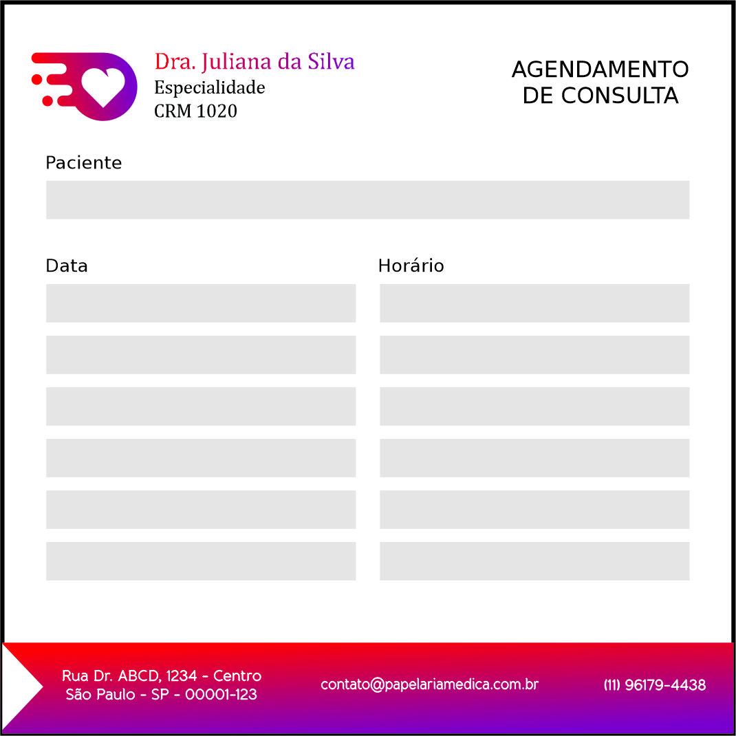 Bloco de Agendamento de Consulta Clínica Geral Damieta