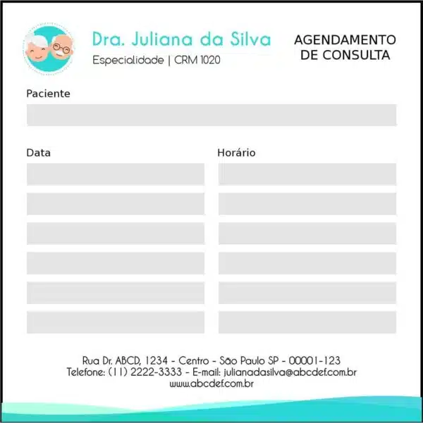 Bloco de Agendamento de Consulta Geriatria Sari Bloco de Agendamento de Consulta Geriatria Sari