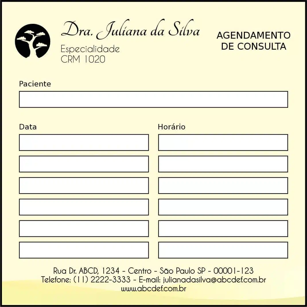Bloco de Agendamento de Consulta Geriatria Teerã