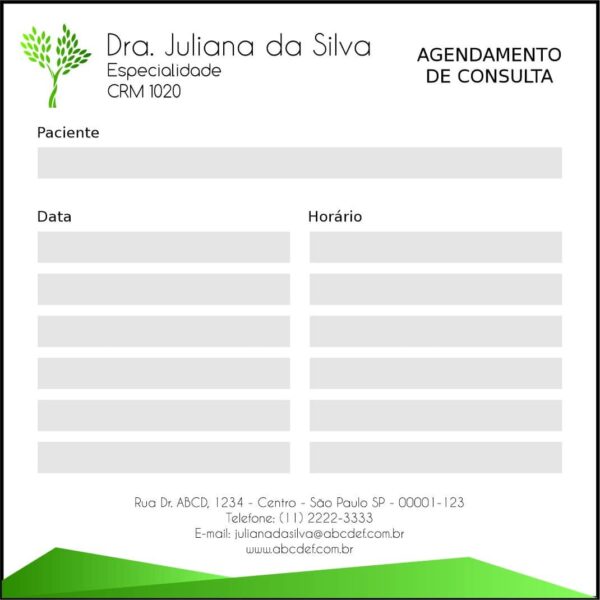 Bloco de Agendamento de Consulta Geriatria Amol Bloco de Agendamento de Consulta Geriatria Amol