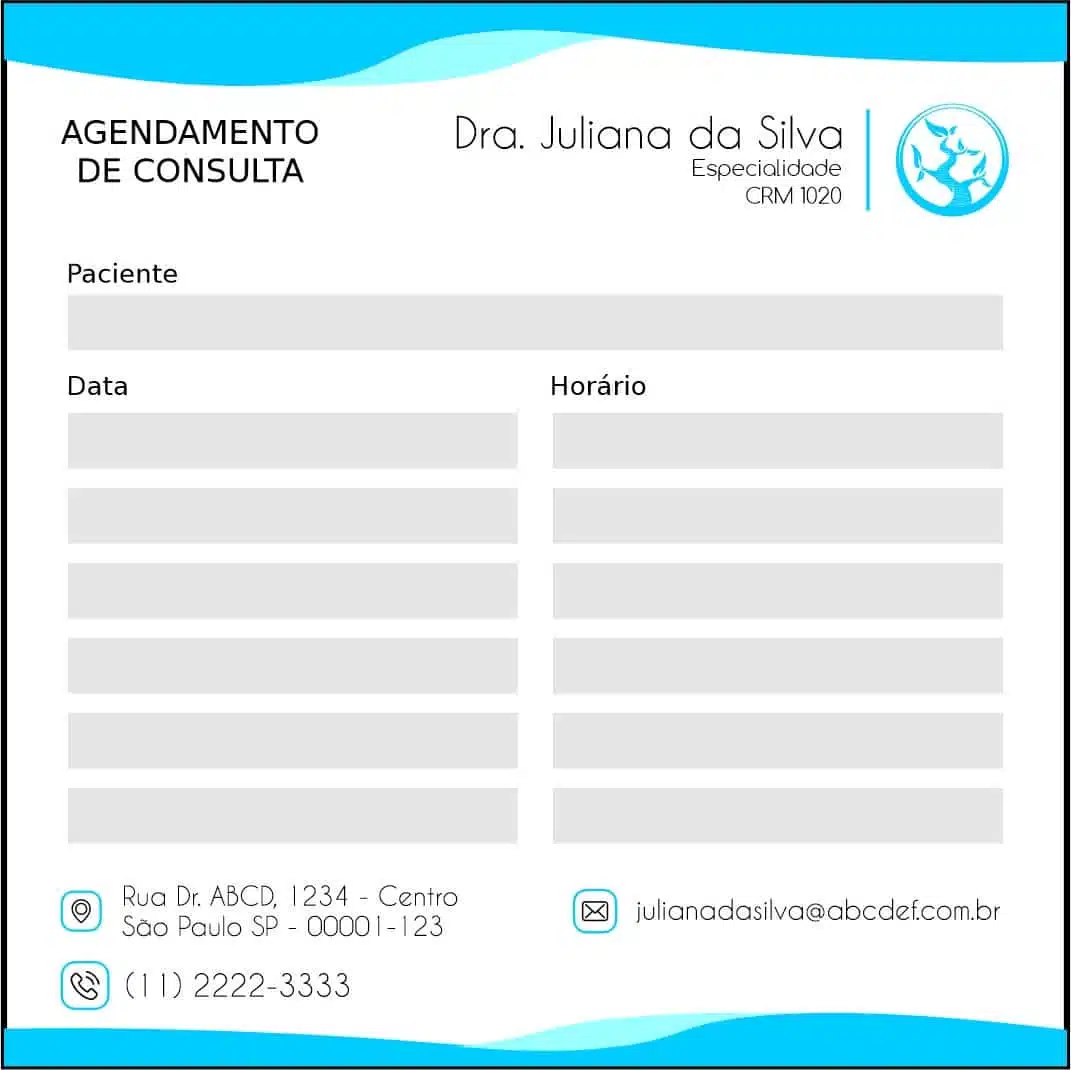 Bloco de Agendamento de Consulta Geriatria Xiraz