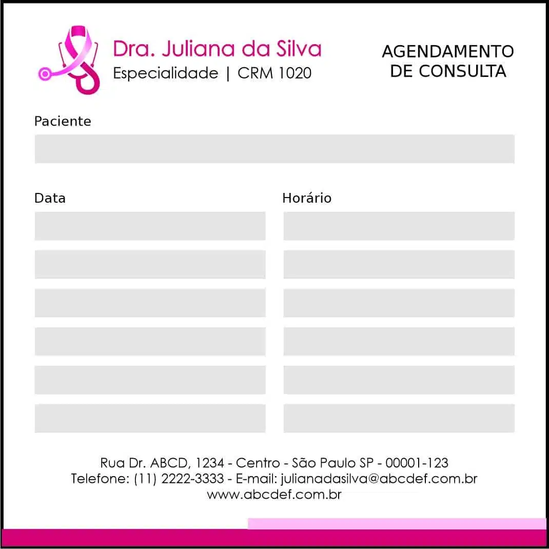 Bloco de Agendamento de Consulta Oncologia Osaka