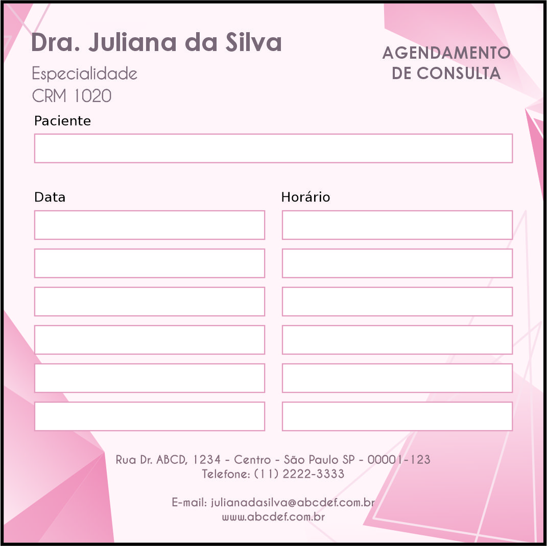 Bloco de Agendamento de Consulta Oncologia Tóquio