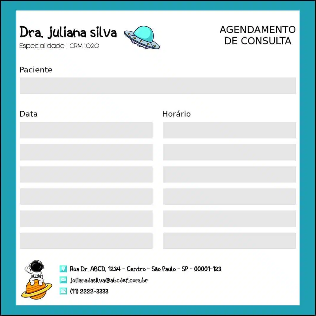 Bloco de Agendamento de Consulta Pediatra Bytom