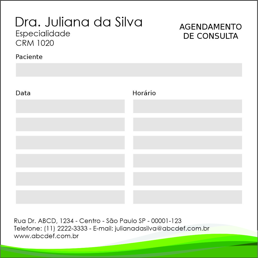 Bloco de Agendamento de Consulta Pneumologia Copenhague