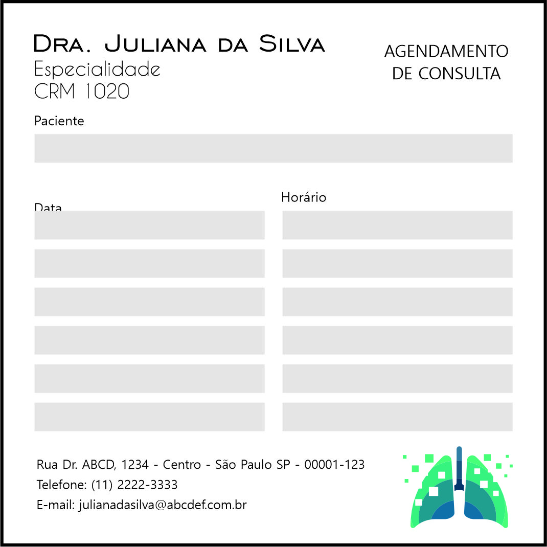 Bloco de Agendamento de Consulta Pneumologia Vodskov