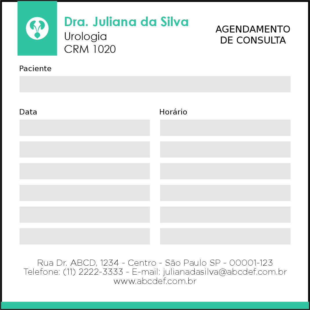 Bloco de Agendamento de Consulta Urologia Lisboa